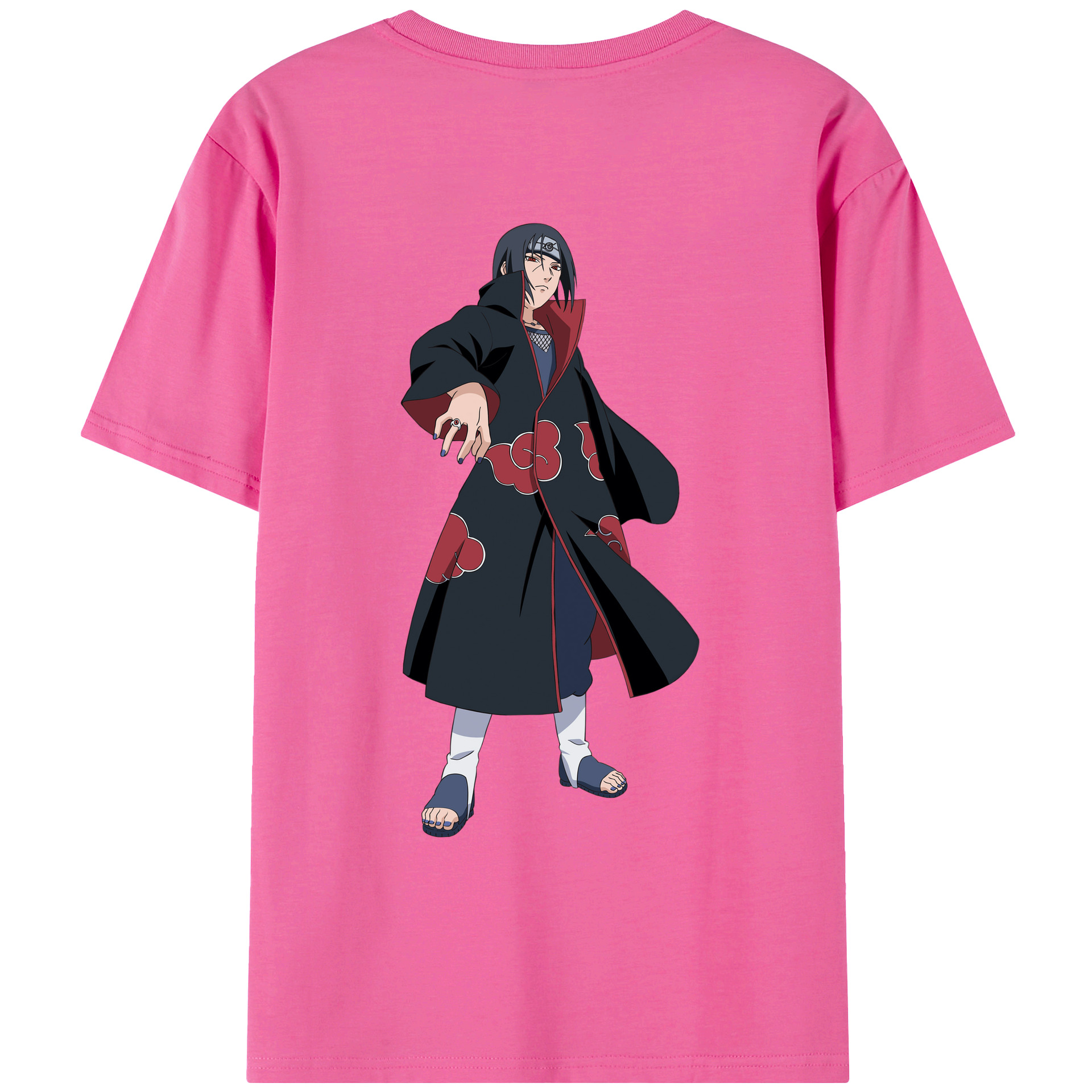 （画像用） NARUTO -ナルト- うちは イタチ Uchiha Itachi レディース半袖Tシャツ(バックプリント)